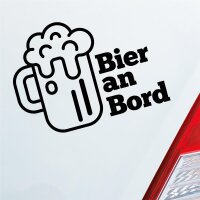 Autoaufkleber Bier an Bord ca. 13x10cm