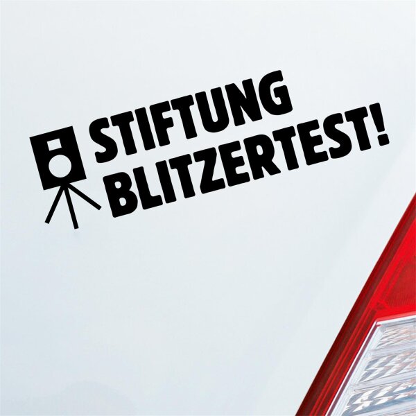 Autoaufkleber Stiftung Blitzertest ca. 19x5cm