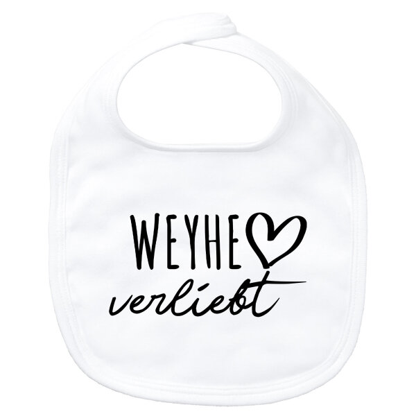 Baby Lätzchen Weyhe verliebt Klettverschluss