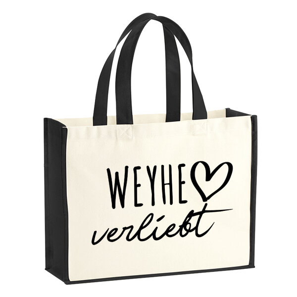 Jutetasche Weyhe verliebt 21 Liter Black