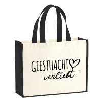 Jutetasche Geesthacht verliebt 21 Liter Black