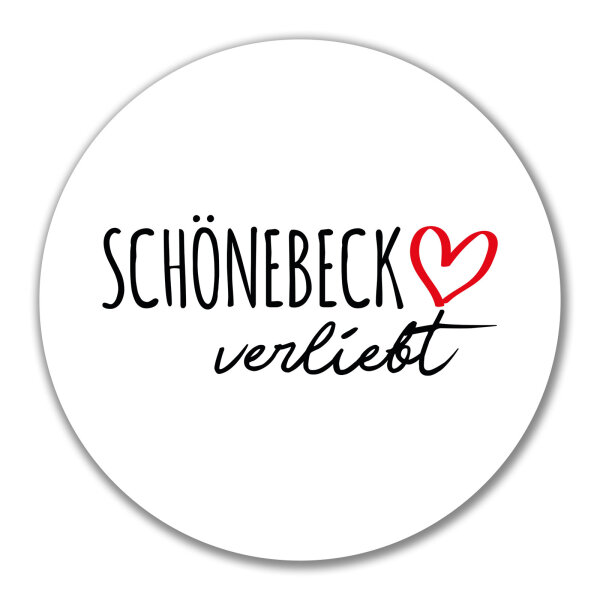 Aufkleber Schönebeck verliebt 10cm Sticker