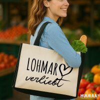 Jutetasche Lohmar verliebt 21 Liter Black