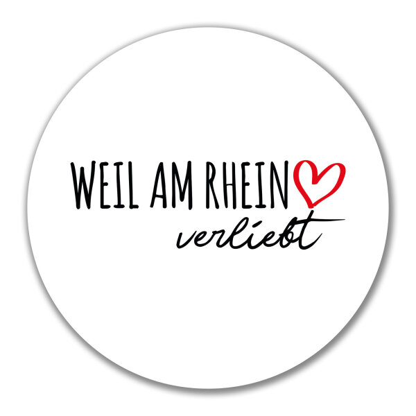 Aufkleber Weil am Rhein verliebt 10cm Sticker