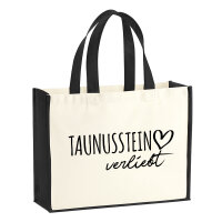 Jutetasche Taunusstein verliebt 21 Liter Black