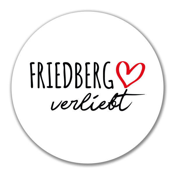 Aufkleber Friedberg verliebt 10cm Sticker