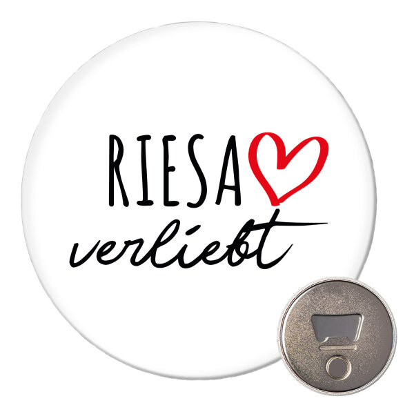 Magnet Riesa verliebt 59mm Kühlschrankmagnet Flaschenöffner