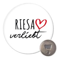 Magnet Riesa verliebt 59mm Kühlschrankmagnet