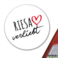 Aufkleber Riesa verliebt 10cm Sticker