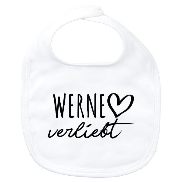 Baby Lätzchen Werne verliebt Klettverschluss