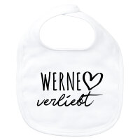 Baby Lätzchen Werne verliebt Klettverschluss