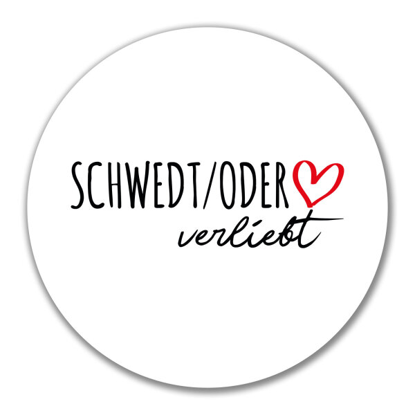 Aufkleber Schwedt Oder verliebt 10cm Sticker