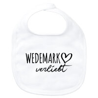 Baby Lätzchen Wedemark verliebt Klettverschluss