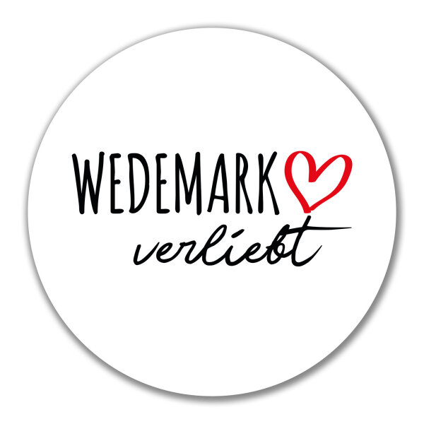 Aufkleber Wedemark verliebt 10cm Sticker