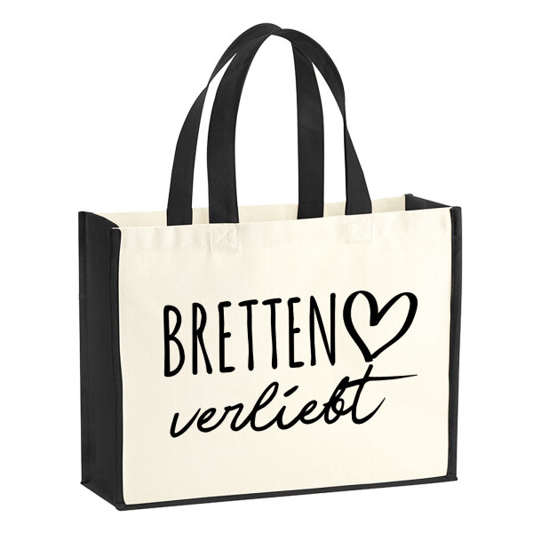 Jutetasche Bretten verliebt 21 Liter Black