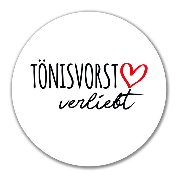 Aufkleber Tönisvorst verliebt 10cm Sticker