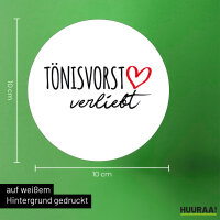 Aufkleber Tönisvorst verliebt 10cm Sticker