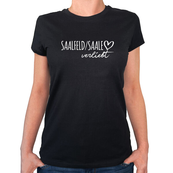 Damen T-Shirt Saalfeld Saale verliebt Größe XS-XXL