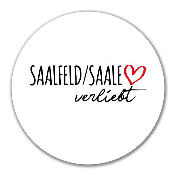 Aufkleber Saalfeld Saale verliebt 10cm Sticker