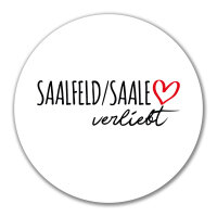 Aufkleber Saalfeld Saale verliebt 10cm Sticker