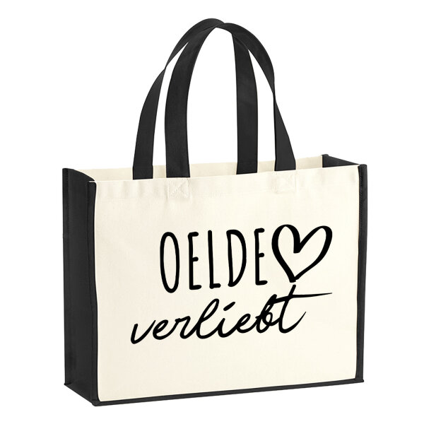 Jutetasche Oelde verliebt 21 Liter Black