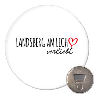 Magnet Landsberg am Lech verliebt 59mm Kühlschrankmagnet Flaschenöffner