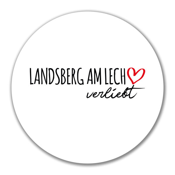 Aufkleber Landsberg am Lech verliebt 10cm Sticker
