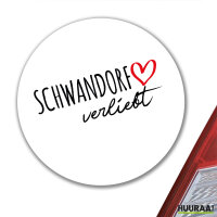 Aufkleber Schwandorf verliebt 10cm Sticker