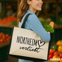 Jutetasche Northeim verliebt 21 Liter Black