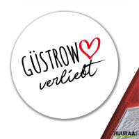 Aufkleber Güstrow verliebt 10cm Sticker