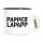 Emaille Tasse Papperlapapp Schriftzug 300ml Vintage Emaille Becher