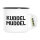 Emaille Tasse Kuddelmuddel Schriftzug 300ml Vintage Emaille Becher