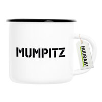 Emaille Tasse Mumpitz Schriftzug 300ml Vintage Emaille Becher