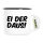 Emaille Tasse Ei der Daus Schriftzug 300ml Vintage Emaille Becher