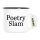 Emaille Tasse Poetry Slam Schriftzug 300ml Vintage Emaille Becher