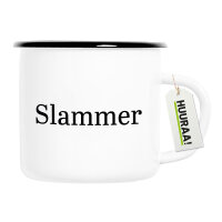 Emaille Tasse Slammer Schriftzug 300ml Vintage Emaille...