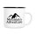 Emaille Tasse Mountain Adventure Berge in Weiß, 300 ml