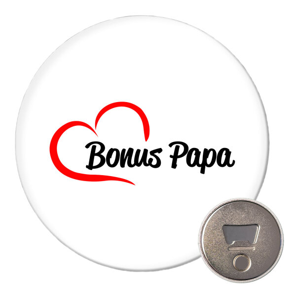 Magnet Bonus Papa Herz 59mm Kühlschrankmagnet Flaschenöffner