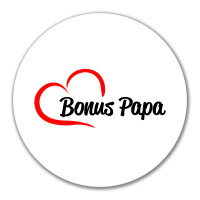 Aufkleber Bonus Papa Herz 10cm Sticker
