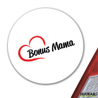 Aufkleber Bonus Mama Herz 10cm Sticker