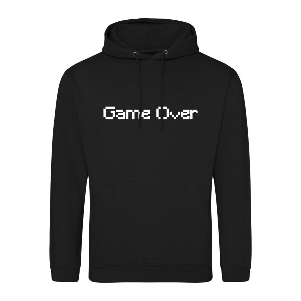 Unisex Hoodie Game Over Schriftzug Größe S-3XL