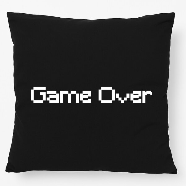 Kissen Game Over Schriftzug 40x40cm