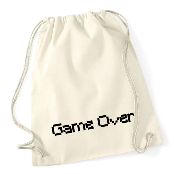Turnbeutel Game Over Schriftzug 12 Liter