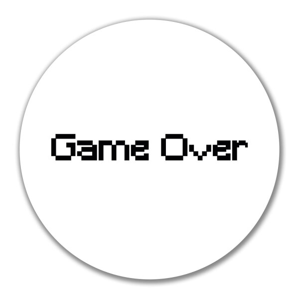 Aufkleber Game Over Schriftzug 10cm Sticker