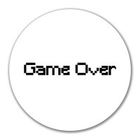 Aufkleber Game Over Schriftzug 10cm Sticker