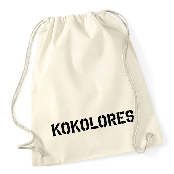 Turnbeutel Kokolores Schriftzug 12 Liter