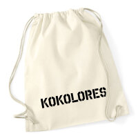 Turnbeutel Kokolores Schriftzug 12 Liter