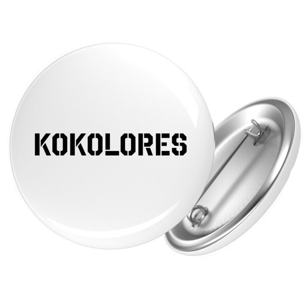 Button Kokolores Schriftzug