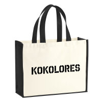 Jutetasche Kokolores Schriftzug 21 Liter Black