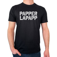 Herren T-Shirt Papperlapapp Schriftzug Größe...